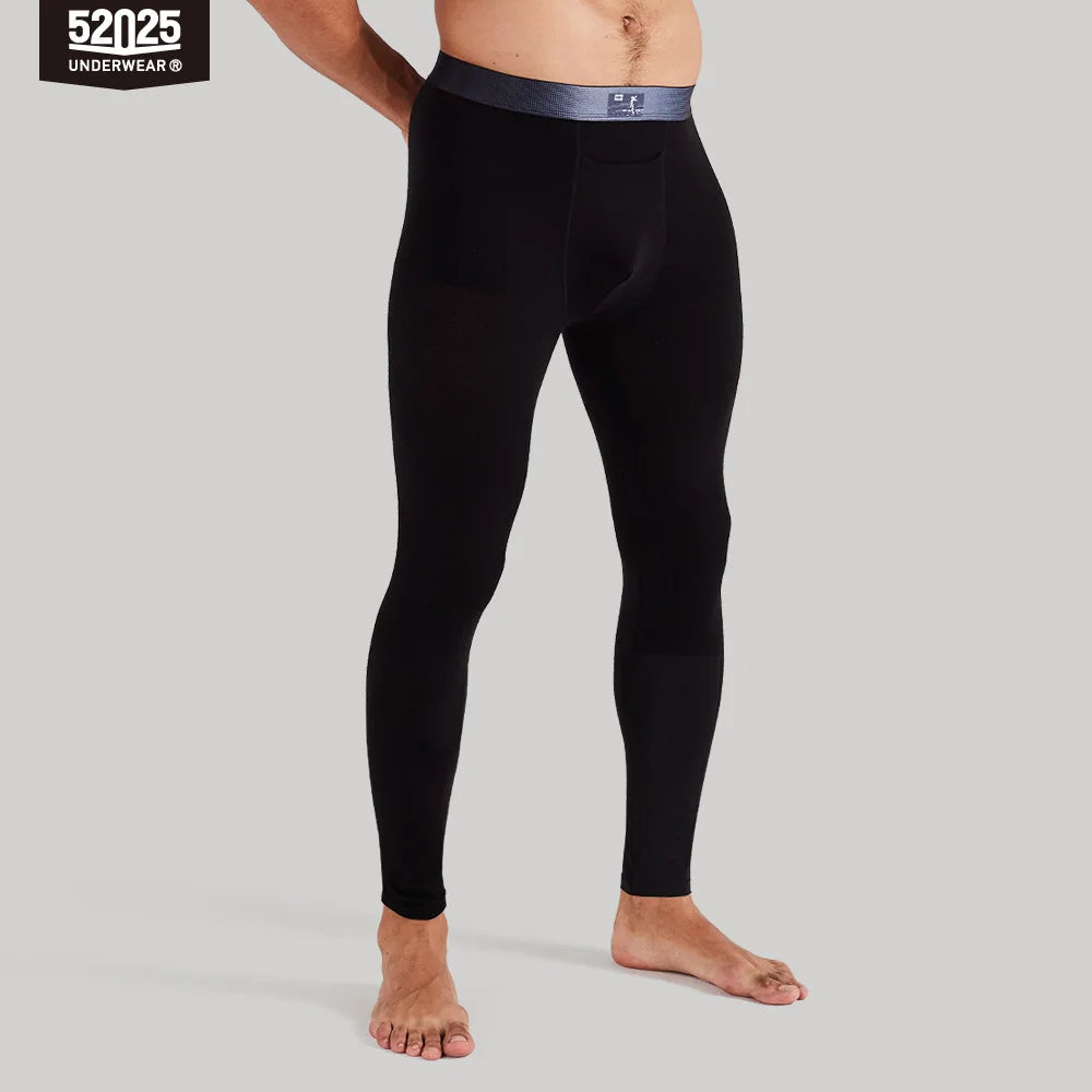 52025 Men's Thermal Leggings – Soft MicroModal with Merino Wool & Silk. Lightweight, Breathable, and Luxuriously comfortable