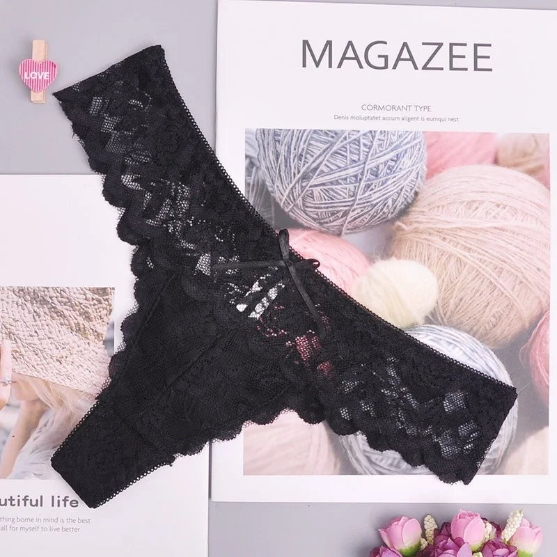 Cotton Women's Panties thongs Underwear Women Lace Soft Briefs Sexy Lingerie low Waist lingerie g-string 1pcs/Lot ac140