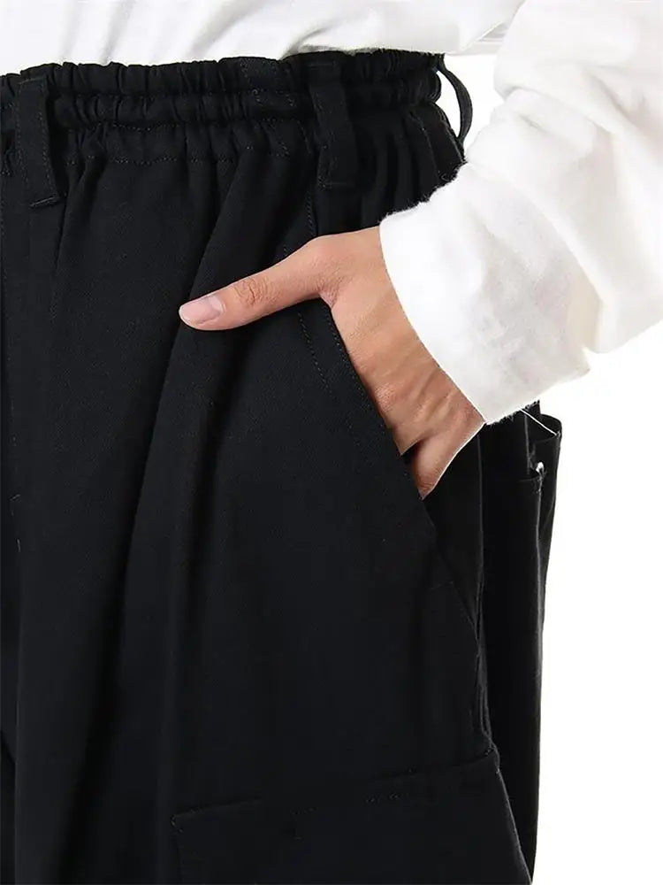 Men's new menswear fashion hair stylist fashion trend casual nine point halen pants low crotch plus size clothing