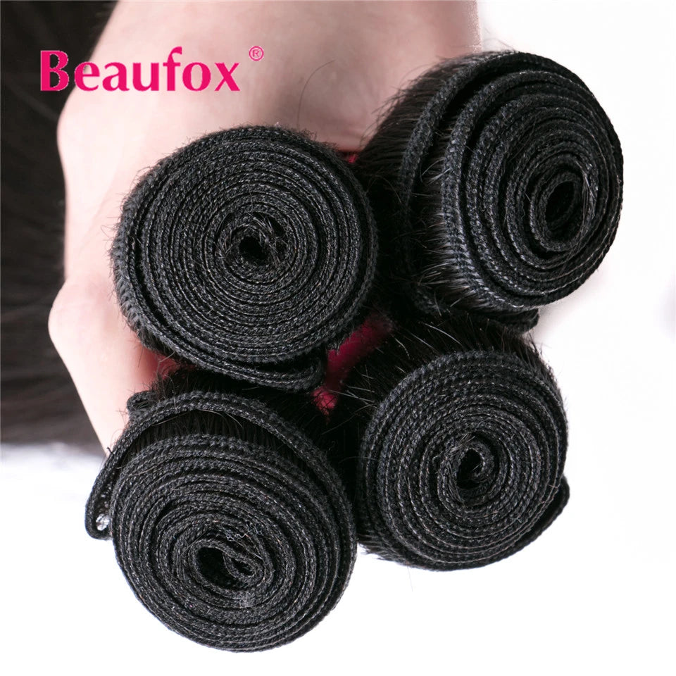 Beaufox Straight Human Hair Bundles Malaysian Straight Hair Bundles Deal Human Hair 1/3/4 Bundles Human Hair Straight 8"-30"