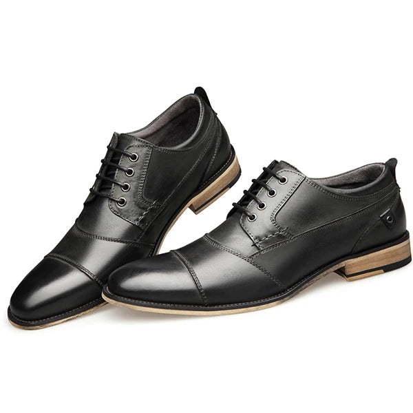 ZFTL New Men Dress shoes Genuine Leather Man Business shoes Big Size Men's Wedding shoes Casual Lace-up shoes Handmade 2025