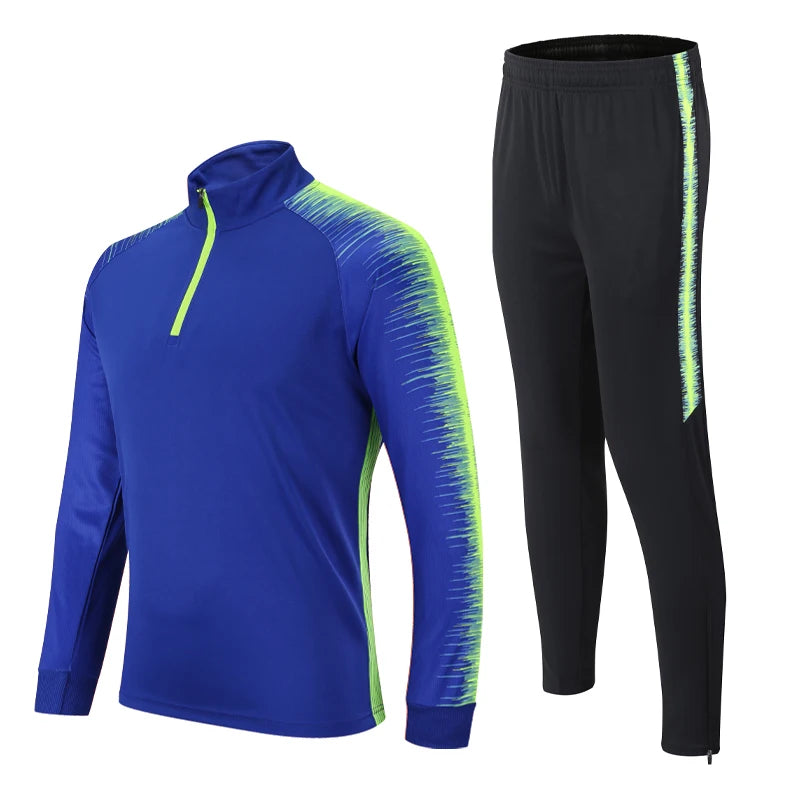 Men's Sports Set Running Gym Autumn Long Jerseys Pants Print Quick Dry Jogging Sportswear Basketball Uniform Training Tracksuit