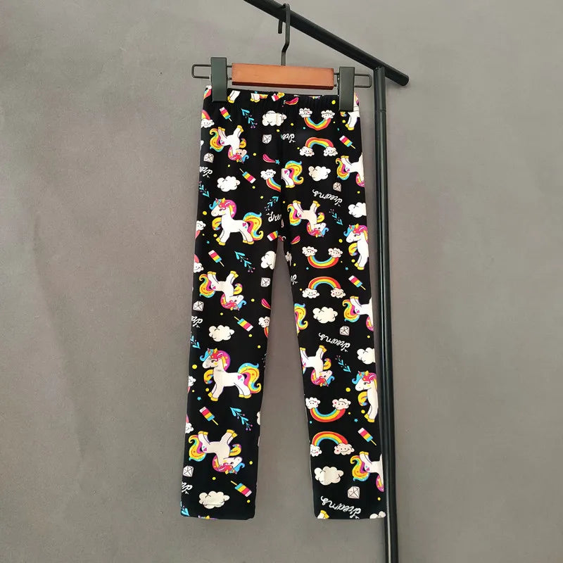 Children Kids Baby Girls Leggings Autumn Print Flowers Cartoon Leopard Pattern Girl Pants