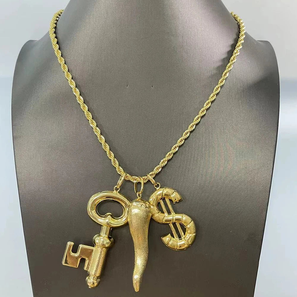 African Gold Color Jewelry Sets For Women Wedding Bridal Women Necklace African Costume Jewelry Set For Women Party Gift