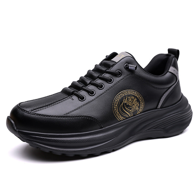 Men's Sports Shoes 2026 New Trendy Genuine Leather Lightweight Soft-Soled Soft-Surface Casual Shoes for Male Students Running Outdoor Men's Shoes