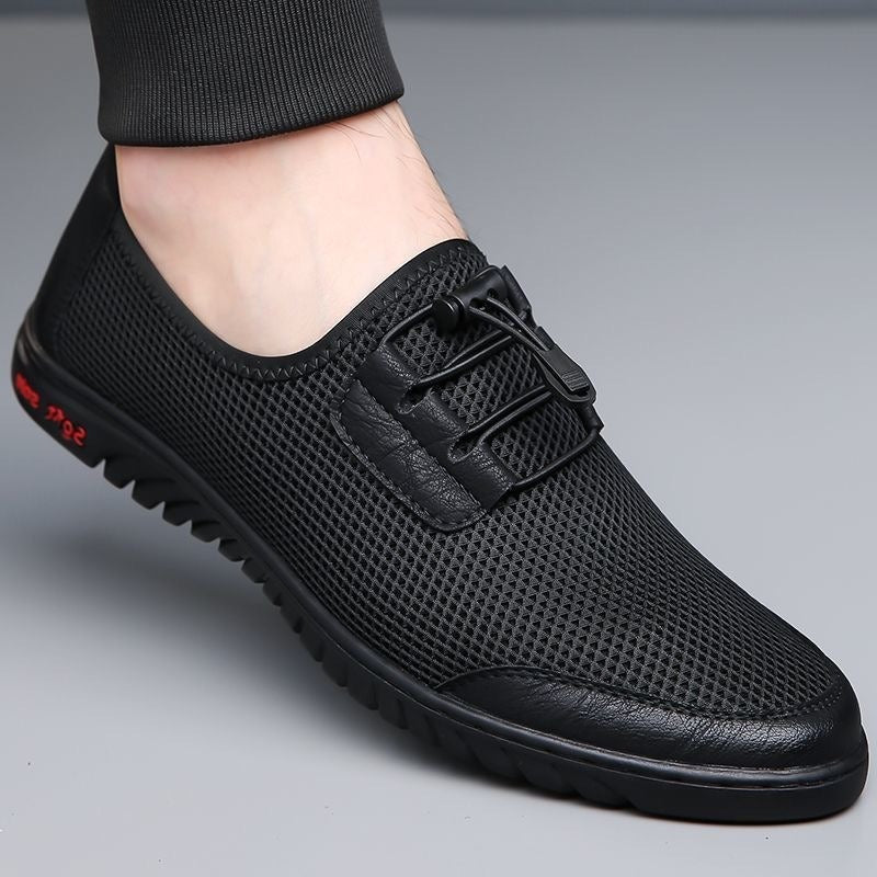 2026 Summer Men's Shoes New Sports Casual Shoes Lightweight Breathable Mesh Shoes Non-Slip Soft Sole Driving Shoes Slip-On
