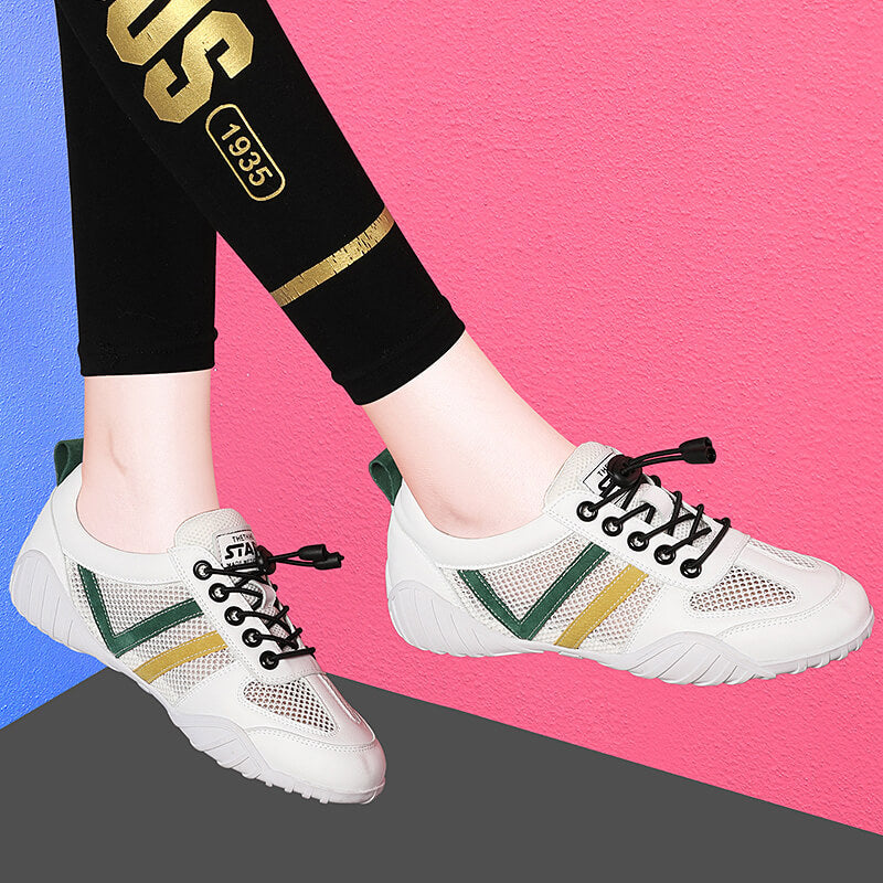 Shoes 2025 New Women's Sports Casual Shoes Ins All-match Summer Mesh Shoes Breathable Mesh Flat White Shoes Trendy
