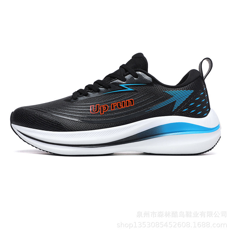 Up run2024 autumn new fashion lightweight running shoes teenagers students running shoes soft bottom leather sneaker