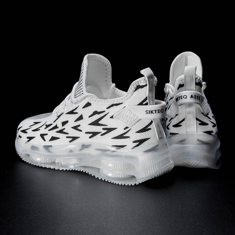 Cross-Border Summer New Lace-Up Mesh Lightweight Breathable Running Shoes Air Cushion Hiking Shoes Casual Sports Trendy Shoes Versatile