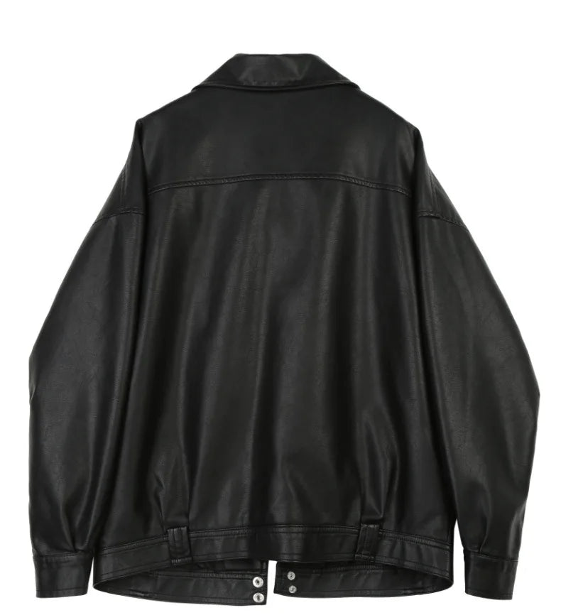Coats Women Faux Leather Short Jackets Turn Down Collar Pu Coat Work Y2k Streetwear Jacket Zipper Outerwear Thick Warm 2026