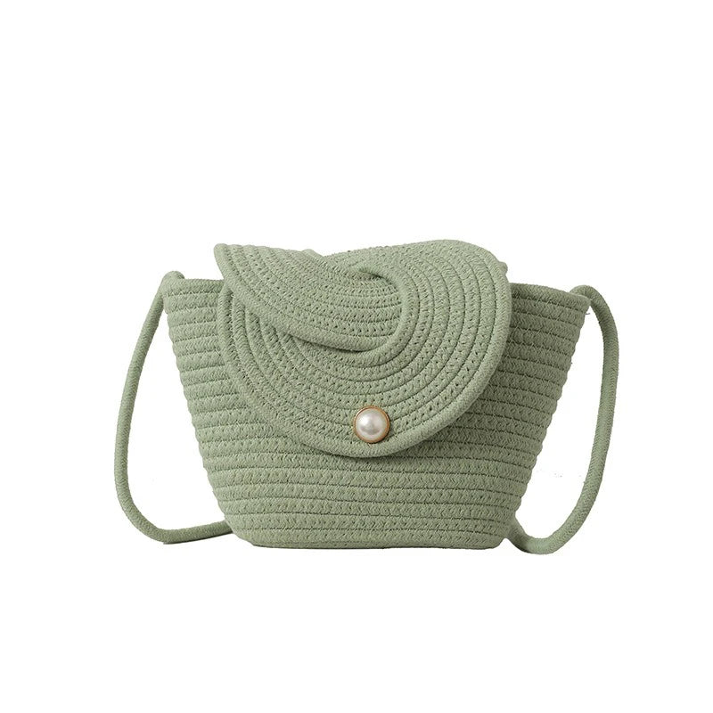 Popular Hand-woven Bags for 2025 Summer, Versatile Single-shoulder Crossbody Bags, Ins Beach Vacation Bags