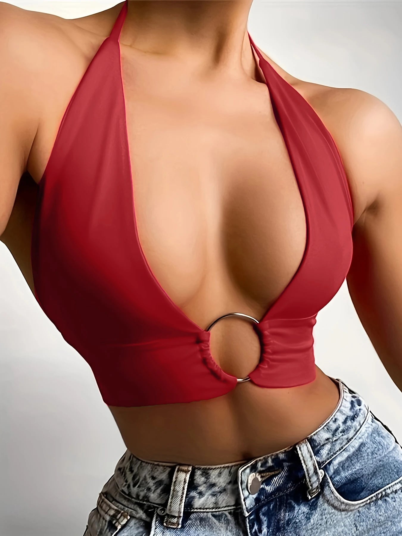 Summer New Style Women's Sexy Off-Shoulder Halter Top
