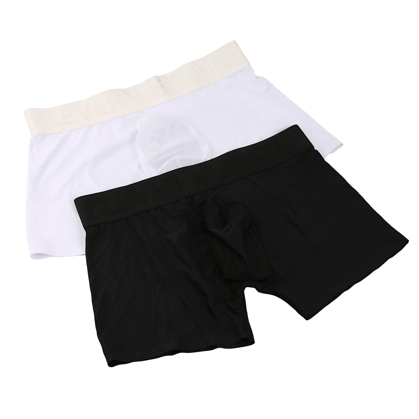 Sexy Mesh Penis Pouch Panties Ultra-thin Underwear Men Transparent Butts Boxer Shorts Heart-shaped Ice Silk