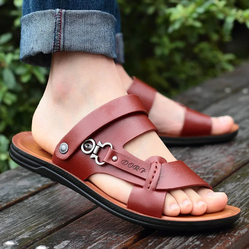 New Summer Men's Open-toed Sandals Fashion Trend Beach Shoes Slippers Men's Sandals Mens Sandals Summer Leather Sandals