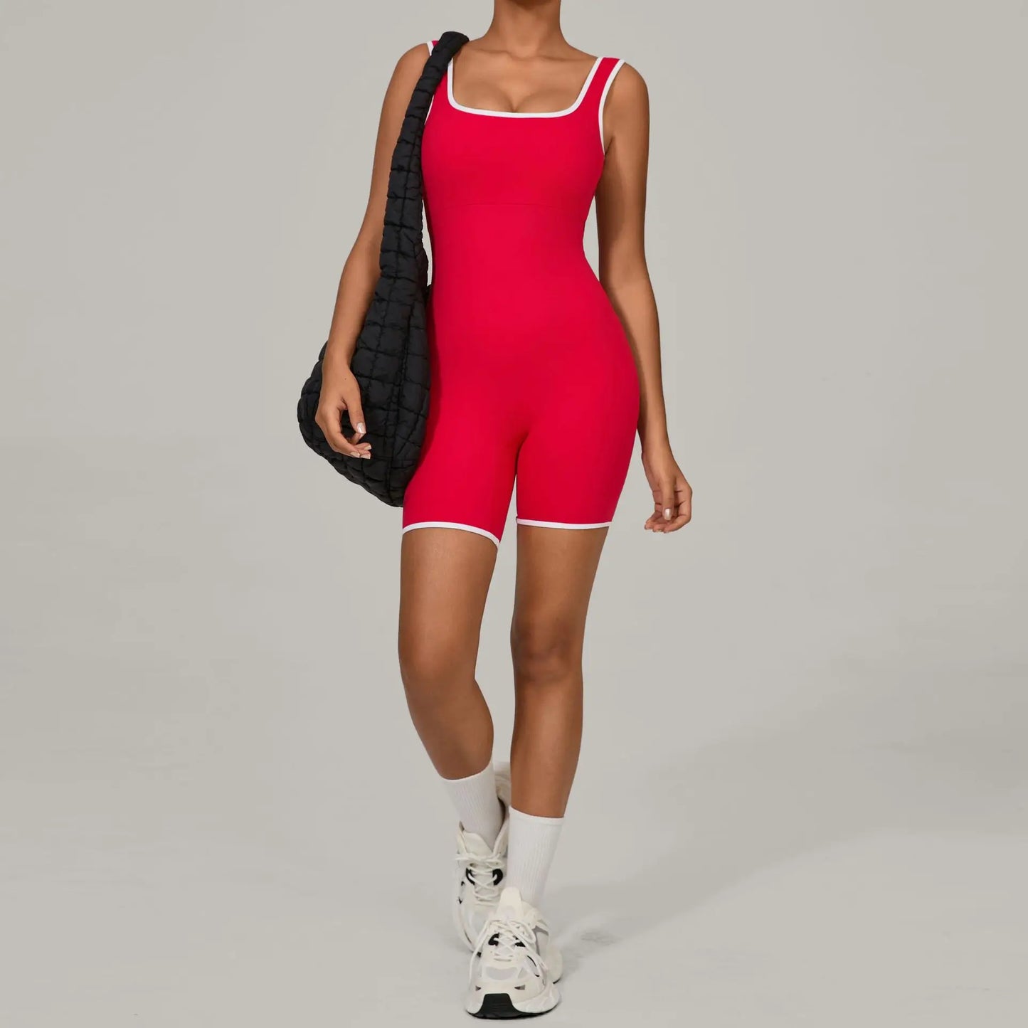 Jumpsuits Women Tracksuit One-Piece Suit Color Blocked Rompers Yoga Set Gym Push Up Workout Clothes Fitness Bodysuit Sportswear