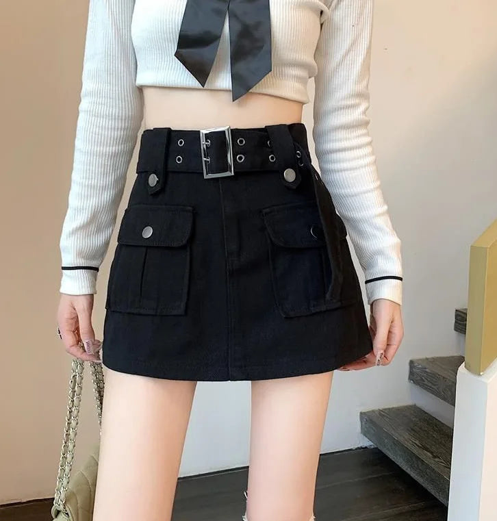 Design Sense Denim Skirt Pants Women's 2026 Summer Korean Version Hip Skirt