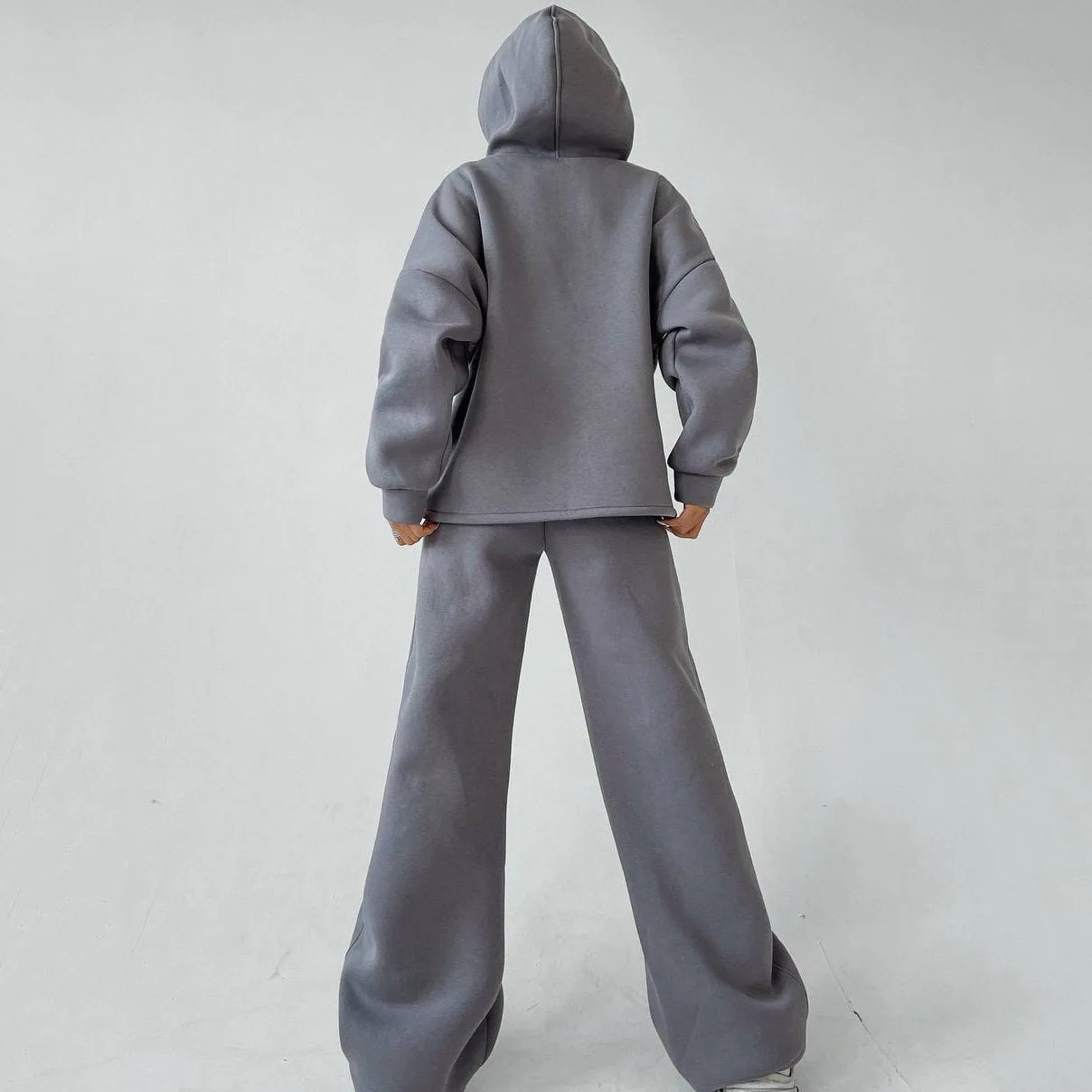 Women'S Sporty Hooded Tracksuit Two 2 Pieces Set Sweatshirts Hoodies Pullover With Pockets Pants Suit Sweatpants Trousers Outfit