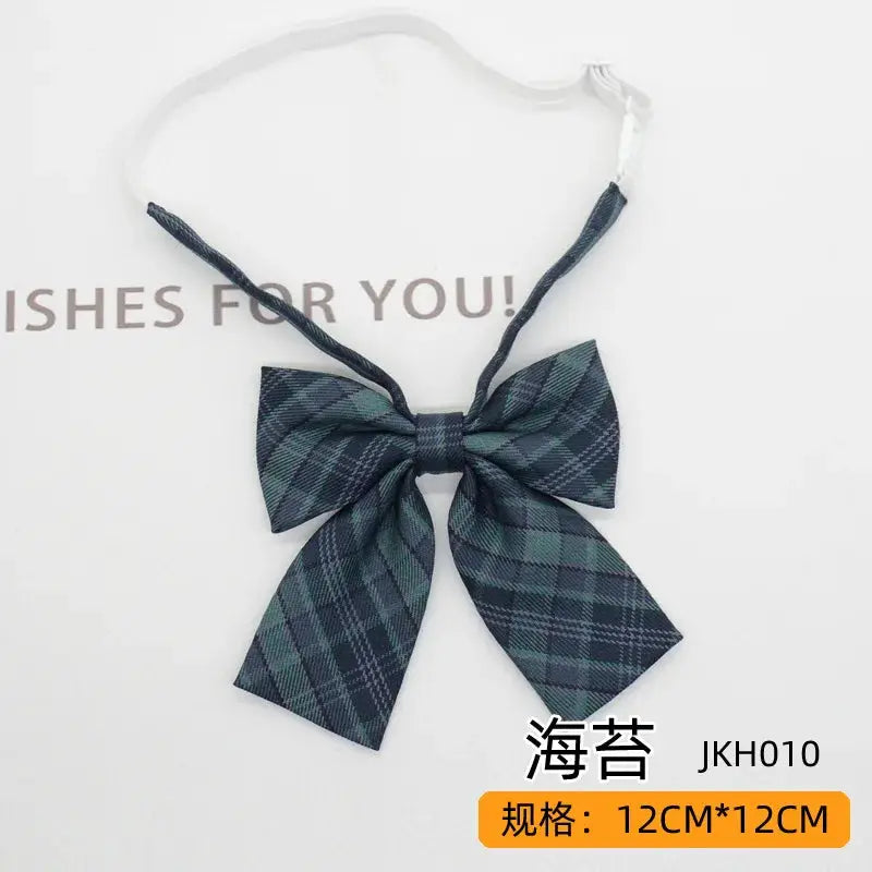 Trendy JK Ties Bowtie Women College Student Collar Neckwear Daily Shirt Accessories Cotton Plaid Bowknot Lolita Girls Lazy-tie