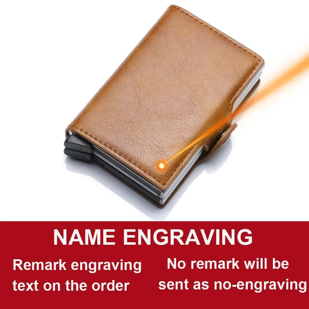 Rfid Men Card Wallets Free Name Engraving Carbon Fiber Slim Mini Wallet 14 Card Holders Small Money Bag Male Purses