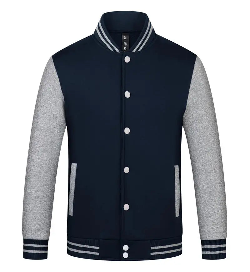 Mens Jacket Trend New Button Casual Coats Round Neck Baseball Uniform Spring And Autumn Tide Brand Clothes Print LOGO LS-2211