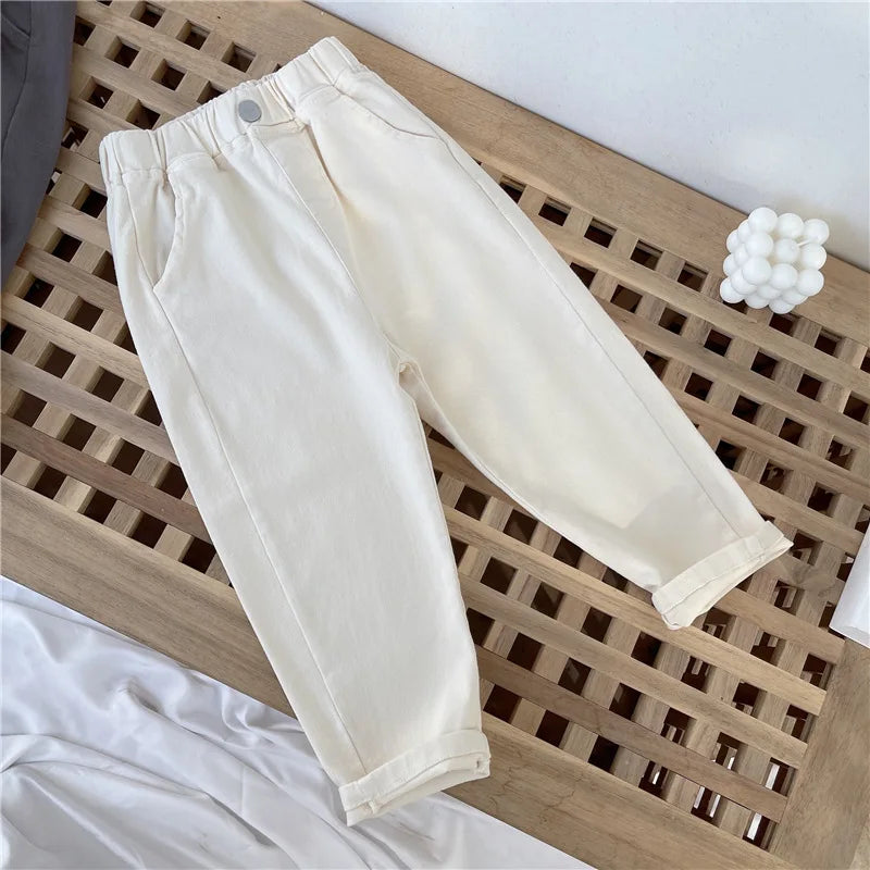 Boys Girls Casual Pants Summer Children Harem Pants Spring Loose Solid Color Sport Trousers Kids Fashion Clothes 2-8 Years Old