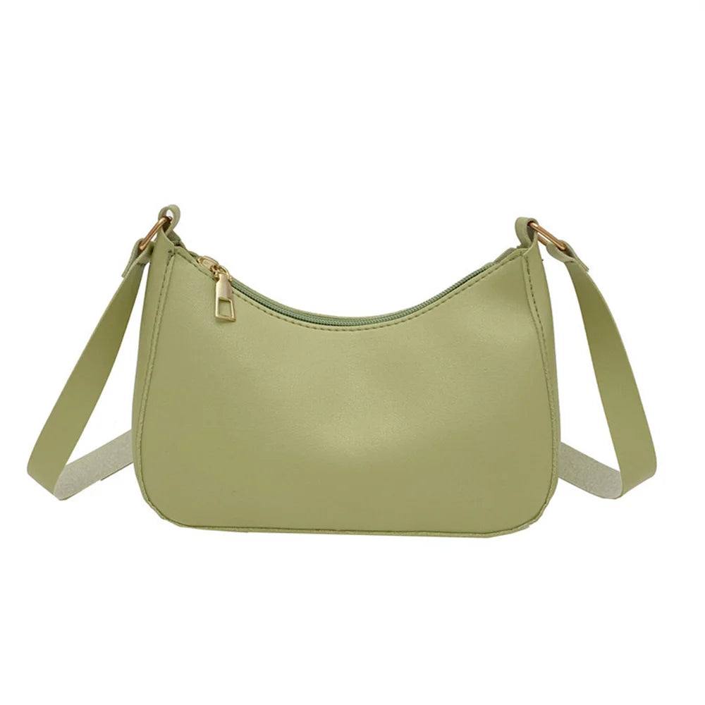 WOMEN'S Bag Underarm Bag Handbags Retro Solid Color PU Leather Shoulder Underarm Bags Casual Women Hobos Handbags
