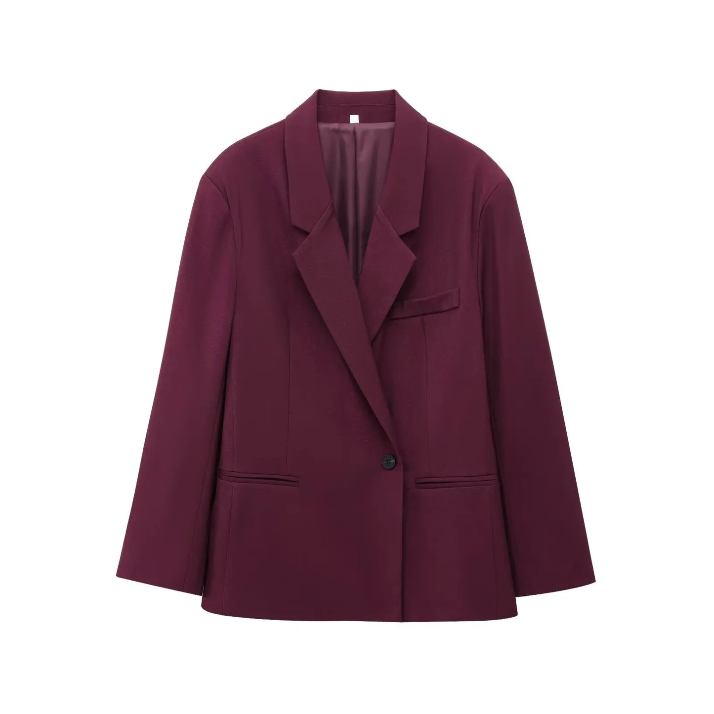 ETJ 2025 Women's Spring new Casual suit set double front loose casual suit jacket high waist double pleated trousers