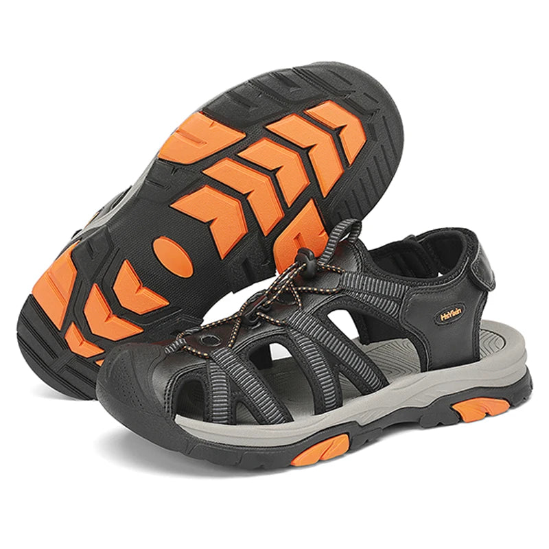 Summer Outdoor Sandals for Men Breathable Hiking Shoes Water Beach Mens Sandals Camping Climbing Aqua Sneaker Fashion Roman Shoe
