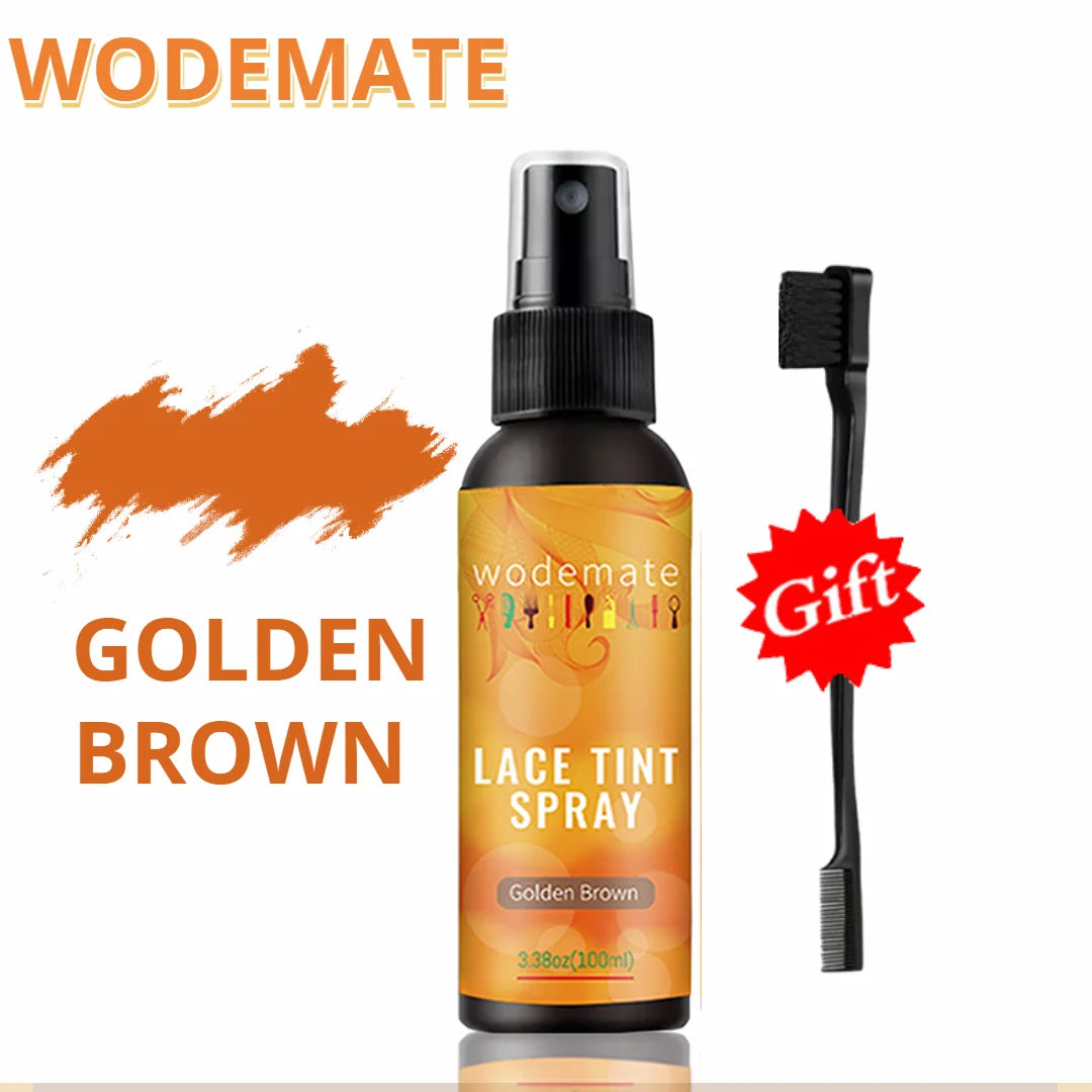 Lace Tint Mousse Waterproof Lace Tint Spray For Lace Wig Light Brown Hair Dye Quick Dry Wig Grids Concealer No Residue