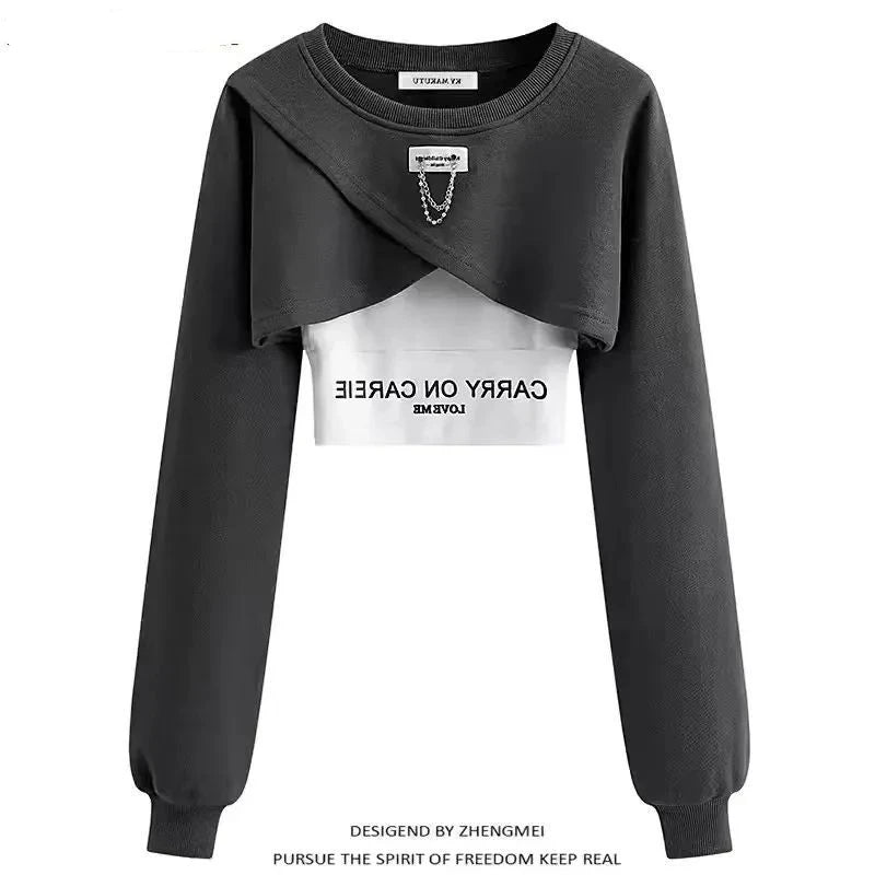 Spring Autumn Women's Tracksuit Casual Loose Top and Pants Two Piece Set Women Sports Trouser Suits