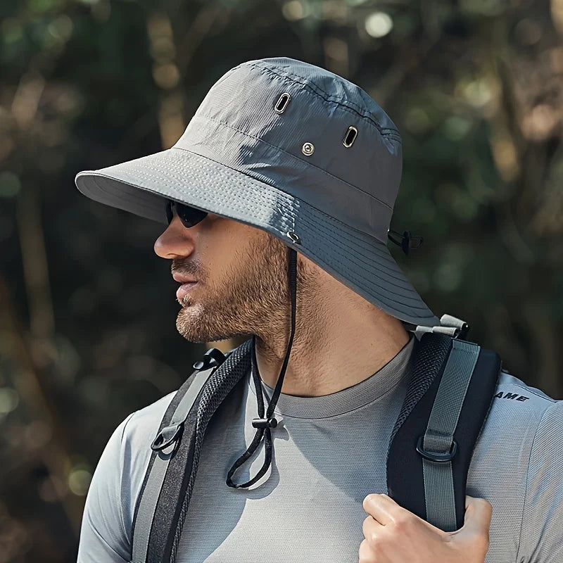 New Fisherman's Hat Fashionable and Versatile Sunscreen Mountaineering Hat Adjustable Breathable Waterproof Outdoor Camping Hat BAZAARHUBO