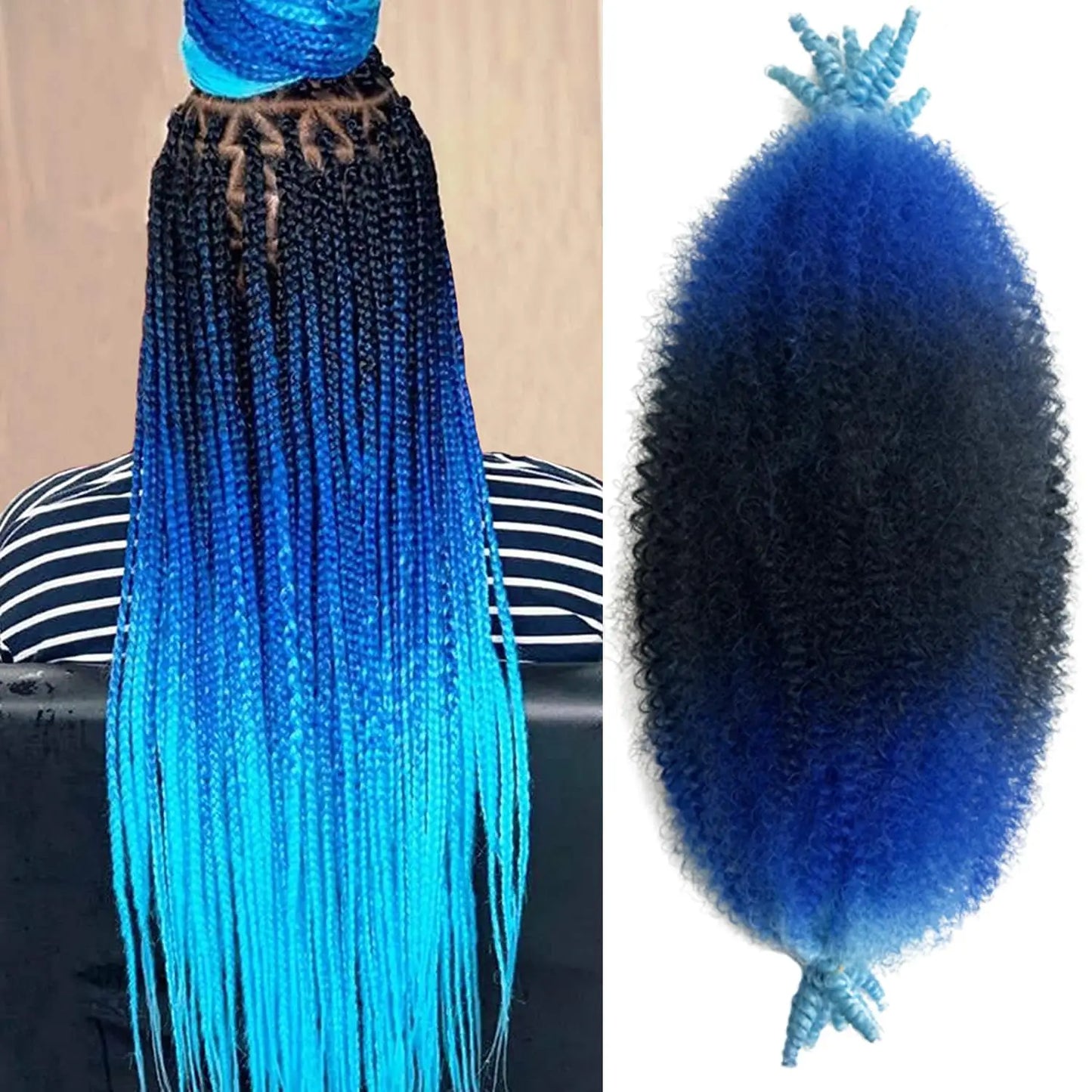 Pre-Separated Springy Afro Twist Hair 24 Inch 3 Tones Soft Locs Marley Twist Synthetic Braiding Hair Extension For Black Women