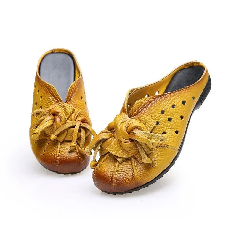 CEYANEAONew national wind fashion women's sandals summer retro skeleton hollow leather shoes selling handmade flowerscasualshoes