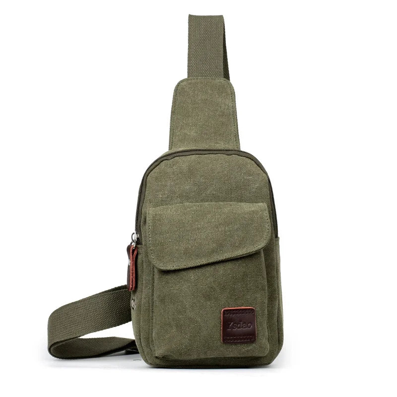 YoReAi Men Casual Canvas Usb Charging Chest Bag Messenger Sling Pack Design Practical Shoulder Bags for Male Crossbody Sac a Dos