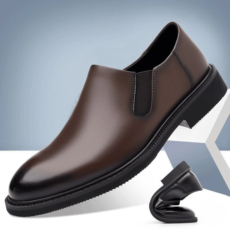 Men's Classic Leather Oxford Shoes Business Casual Dress Shoes Soft Sole Comfortable Slip-On Loafers Driving Office Shoes for Me