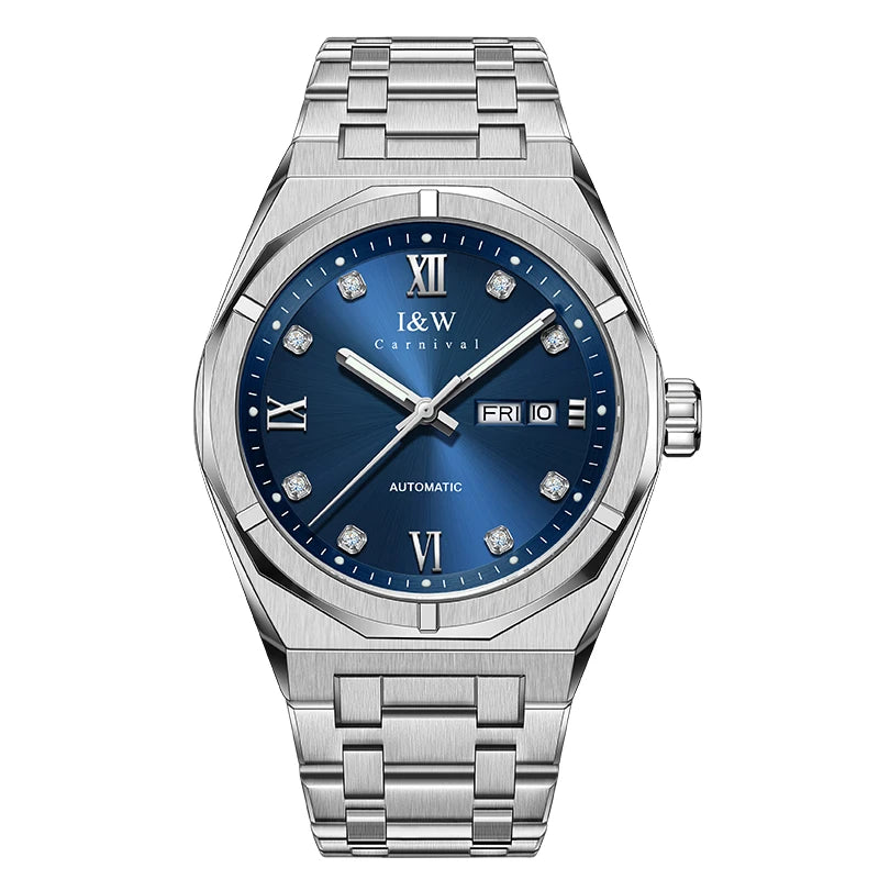 Montre Homme Luxury Brand IW CARNIVAL Mens Watches Sapphire Calendar Luminous 5bar Japan MIYOTA Movement Automatic Watch for Men