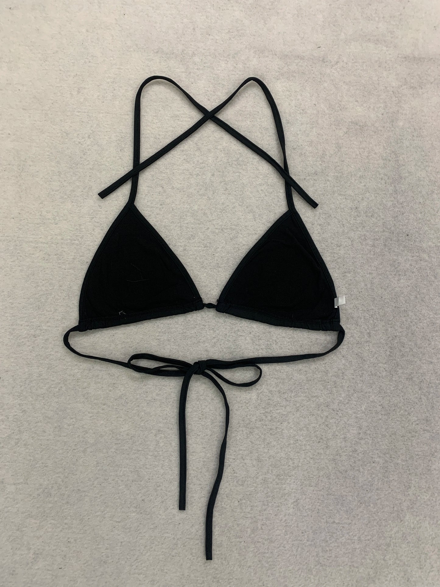Dark-style sexy siren outfit: cross-sequined bandeau bikini with lace-up detailing