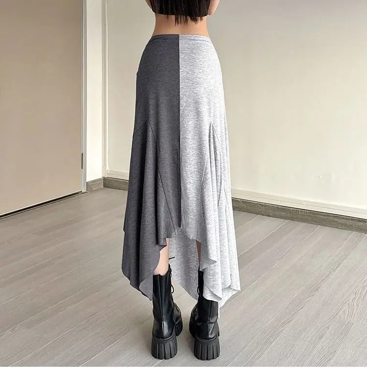 2026 Summer Fashion New Women's Street Style American Style Half Skirt Irregular Split Letter Sexy Hot Girl Half Skirt