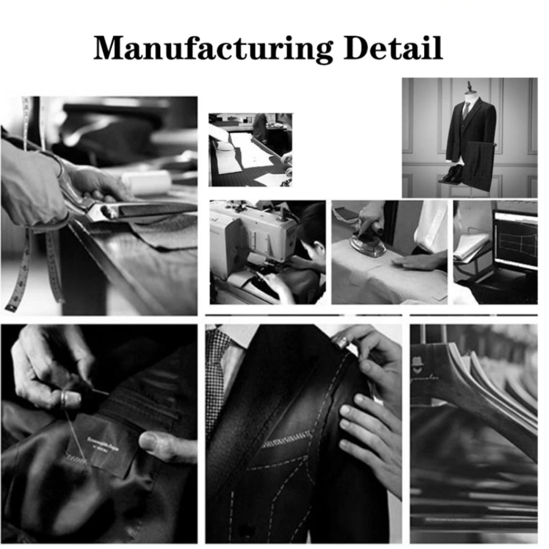 Jacquard Three-Piece Men’s Suit (Jacket + Waistcoat + Trousers) One Button Customized Men's Black-Tie Party Tuxedo Big & Tall