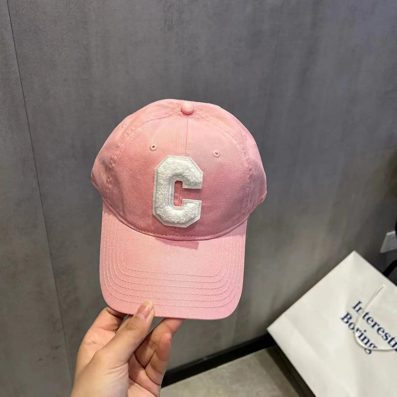 Fluorescent Yellow Duck Tongue Hat C-Letter Fashion Hip Hop Hat Casual Hat Korean Street Minimalist Sunshade Baseball Hat BAZAARHUBO