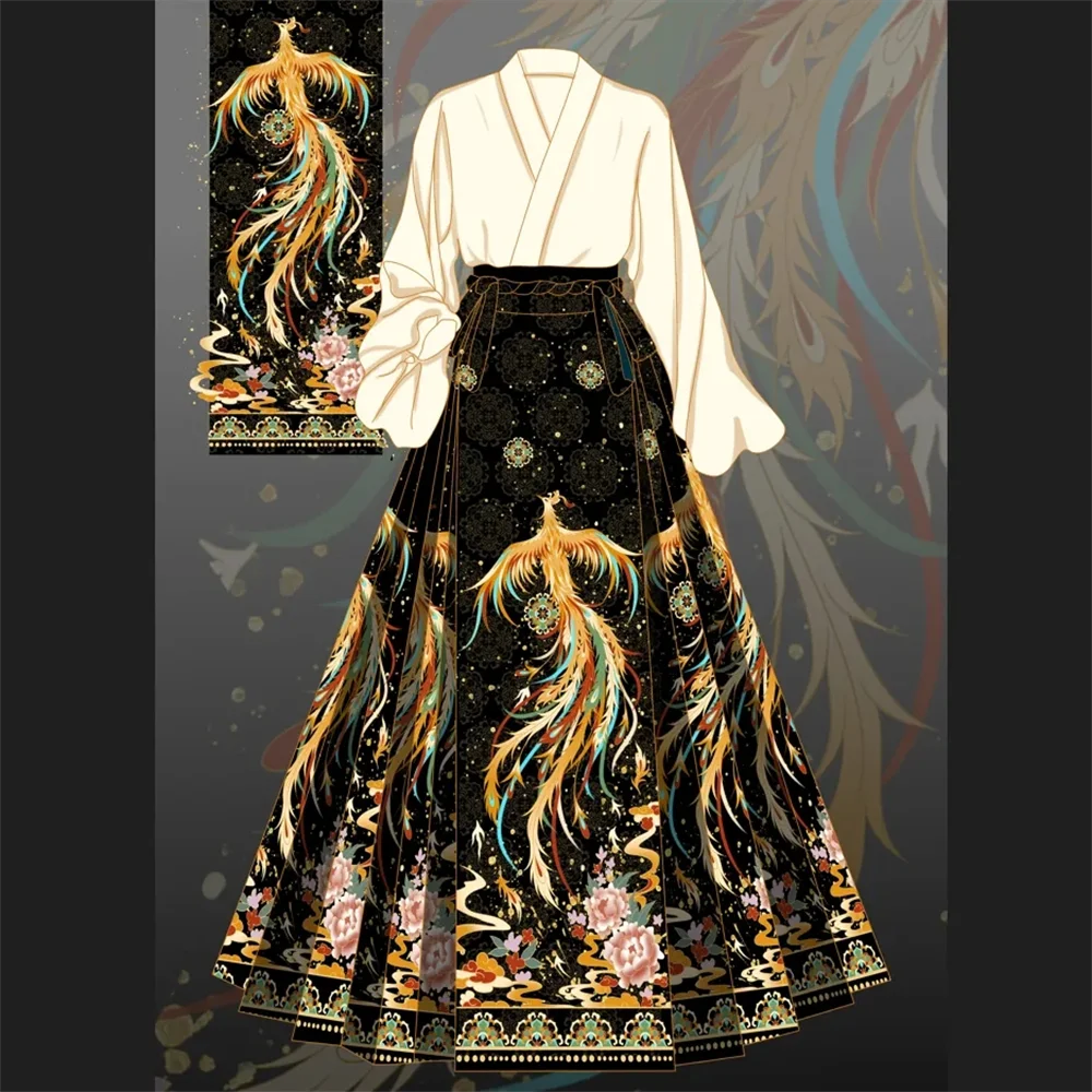 Skirts for Women Original Hanfu Phoenix new Chinese Horse-face Skirt Toast Suit Classical Chinese Style Women's Clothing Sales