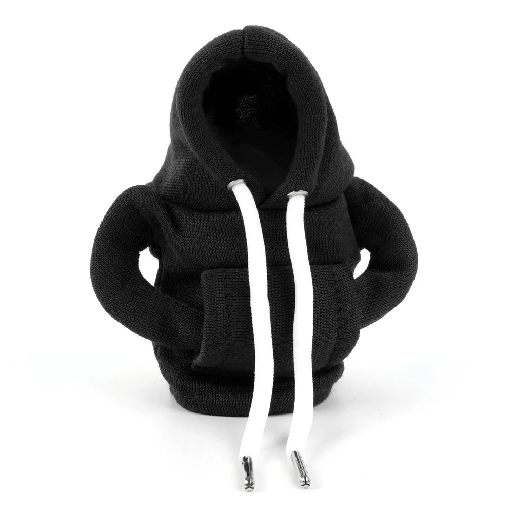 Hoodie Creative Car Handle Gear Shift Knob Lever Cover Fashion Cute Car Gear Sweatshirt Change Lever Cover Interior Accessories