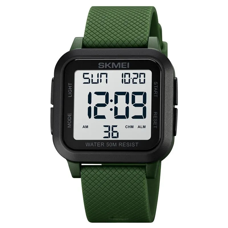 SKMEI Sport Watches Mens Alarm Countdown Clock Male 5Bar Waterproof Military Back Light Shockproof Calender Digital Wristwatch