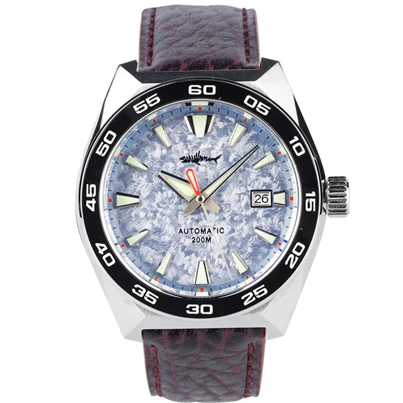 Heimdallr Monster Diver men Watch Frost Blue Dial Sapphire Crystal NH35 Automatic Mechanical 200m Waterproof Full Luminous Watch