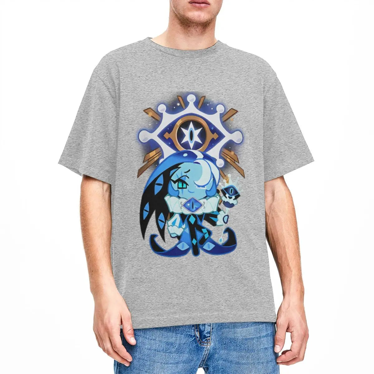 Shadow Milk Cookie Run Kingdom T Shirts Men Women 100% Cotton Leisure T-Shirts O Neck Cartoon Anime Tee Shirt Clothing Printed