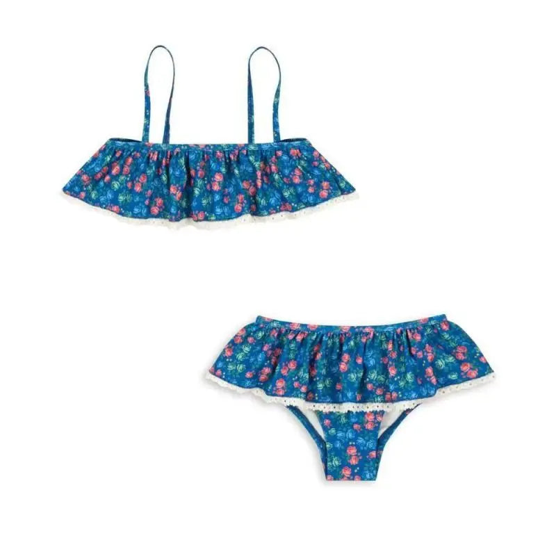 Clothing New Kids Swimwear 2026 Summer Floral Printed Girl Swimsuit Beach Wear Bathing Suit Baby Bikinis Set Clothes Children's