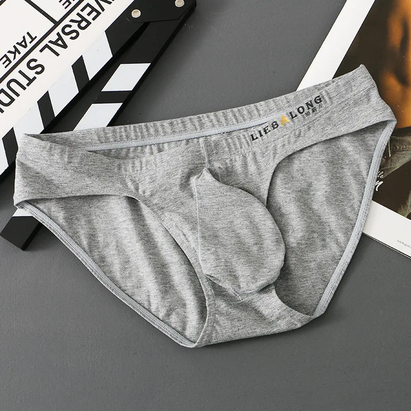 Men Briefs Low Waist Underpants Cueca Sports Breathable U Convex Pouch Lingerie Underwear Jockstrap Low Waist Soft Panties