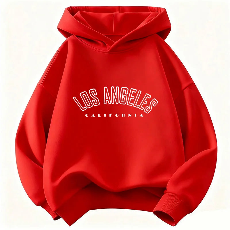 Casual Fashion Los Angeles Letter Printed Hoodie Kids Children's Sweatshirt Hoody for Boys Girls Hoodies Hip Hop Clothes