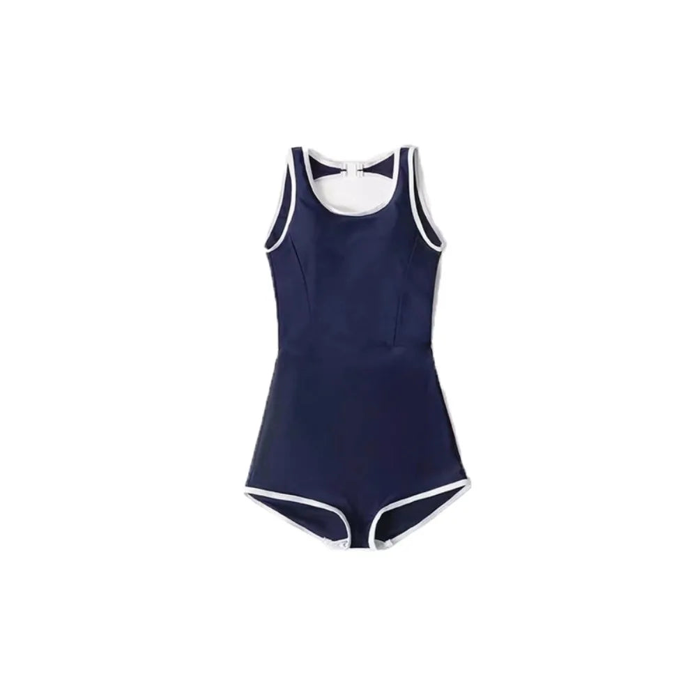 Bathing Suit Quick Drying Women Swimsuit Sexy Sleeveless Women Bodysuit Tight Beach Swimwear School