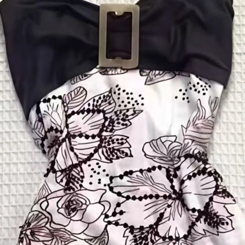 Retro Halter Top American Punk Hottie Halter Vest Harajuku Aesthetic Print Camisole Summer Splicing Design Tees Street Clothing